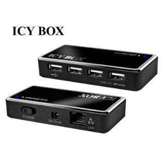 ICY Box 4 fach USB Lanserver IB LAN104 Elektronik