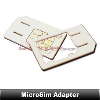 MicroSim Adapter Halterung für Karte Card Micro Sim / Click weiss