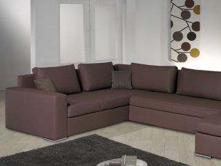 Wohnlandschaft Hiromi 378x240/170cm braun Couch Sofa Ecksofa