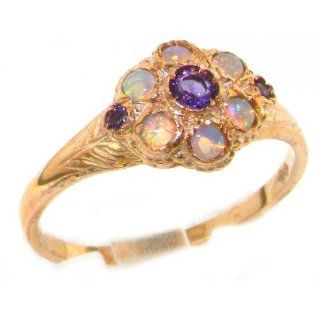 Damen Ring 9 Karat (375) Rotgold mit Amethyst Opal   Größe 50 (15.9