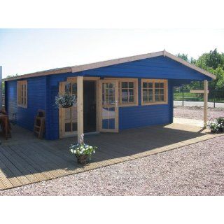 Blockhaus Alex (595 x 595 cm) Garten