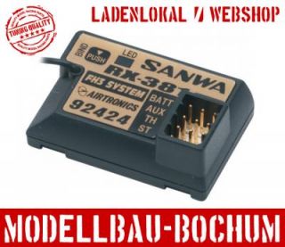 Sanwa RX 381 Empfänger 2.4GHz FH3, FHSS Technologie, 3 Kanäle