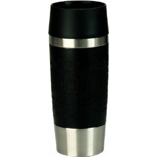 Emsa 513361 Travel Mug Isolierbecher 0.36 L, manschette / schwarz