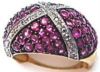 Harry Ivens IV Ring GG 375 mit Rubinen und Diamanten