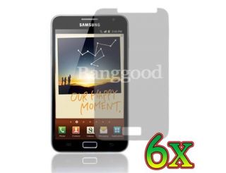 6x Clear Screen Guard Protector Film For Samsung Galaxy Note i9220 GT