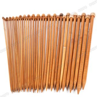 36 x Stricknadeln Bambus Nadelspiel Bambusstricknadeln Set in 18