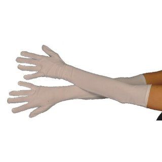 Lange, weiße Handschuhe für Erwachsene Spielzeug
