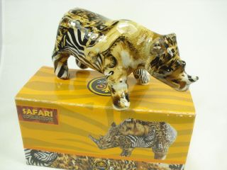 Safari Collection Nilpferd Baby Rhino Geschenkbox Neu
