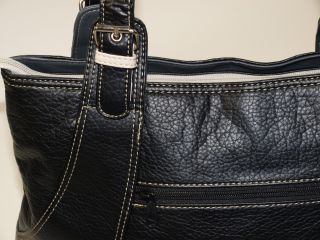Damenhandtasche grau schwarz Shopper Tasche Bag Leder Optik 381