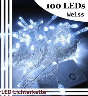 weiss 100LED Lichterketten 10M Lichterkette weiß weiss transparent