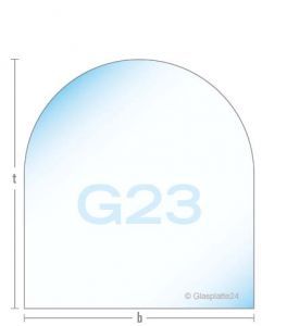 DURAFLAMM® Glasplatte Bodenplatte Funkenschutzplatte Kamin G23