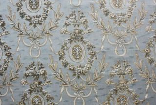 Bezugsstoff Barock Royal upholstery exquisiter Florales Großes blau