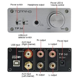 DE Lager Topping TP30 T Amp IC Tripath Kopfhörer Verstärker USB DAC