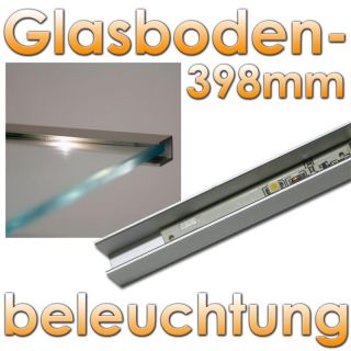 LED Alu Glaskantenbeleuchtung / Glasbodenbeleuchtung warmweiß 398mm