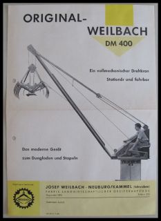Prospekt Weilbach Drehkran DM 400   Neuburg/Kammel Kran