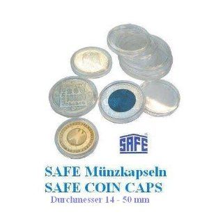 50 SAFE Münzkapseln CAPS 325 / 32,5 PP Randlos   ohne Rand   Ideal