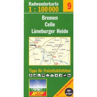 Fahrradkarte Radkarte Bremen Celle Lüneburger Heide 1100.000 