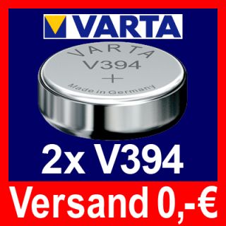 2x V394 Uhren Batterie Knopfzelle SR45 SR936 VARTA°