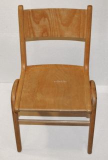 2x Stuhl / Kinderstuhl, helles Holz, 50er RARE
