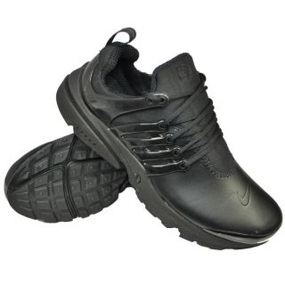Nike Air Presto Leather Running Trainers Black Mens Size