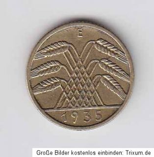Germany Weimar Republic 10 Reichspfennig Pfennig 1935 E (K Al) SS VZ