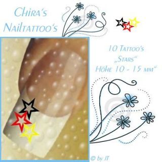 CHIRAS   10 x STARS   STERNE NAILDESIGN NAILTATTOOS