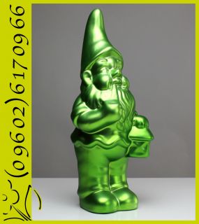 Keramik Zwerg Gartenzwerg Gartenfigur Figur Deko grün