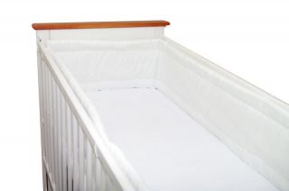 XXXL 420cm RUND um NESTCHEN weiß Kopfschutz Schutz für Babybett
