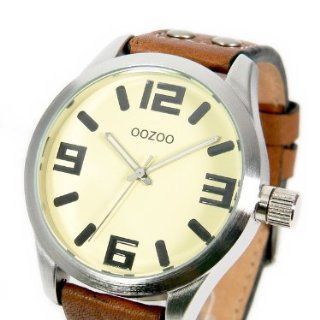 Oozoo Timepieces   XXL Herrenuhr mit Lederband   C4053