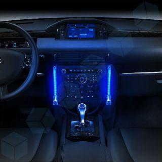 Luxus 2 x 15 LED BLAU NEON Auto Innenraum Beleuchtung Lampe mit Musik
