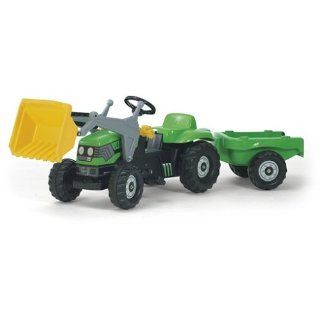 FS 023196   Deutz   Tret Traktor mit Frontschaufel und Anhänger