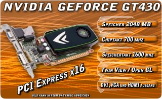 2048 MB 2 GB 2GB GeForce nvidia GT430 Grafikkarte PCI E