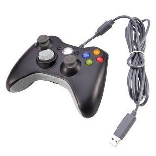 Xbox 360 & Windows PC USB Wired Controller Gamepad MIT KABEL   SCHWARZ