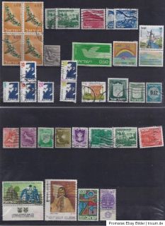 Kleines Lot Israel Briefmarken gestempelt.