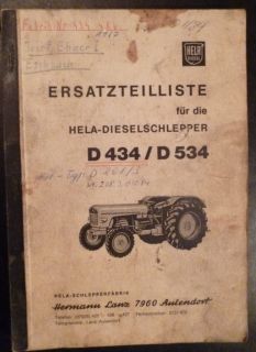 Hermann Lanz Aulendorf D434 + D534 Ersatzteilliste
