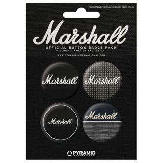 Marshall Button Set 10,5 cm x 14,5 cm  Amps (103676)