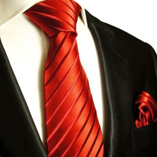 Rote Krawatten Set 2tlg 100% Seidenkrawatten rot 441