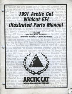 ARCTIC CAT™ 1991 WILDCAT EFI® ILLUSTRATED PARTS MANUAL
