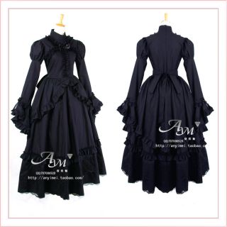 Gothic Lolita lange Kleid Maßegeschneidert G435