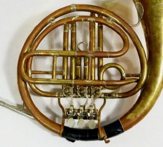 Antikes Waldhorn Horn ERNST DAVID spielbereit ca. 1910