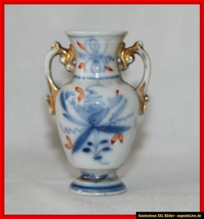 Porzellan Vase um 1900 für herrschaftliche Puppenstube/Haus, gemarkt