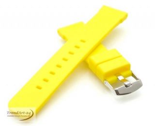 Taucher Silikon Armband gelb 22 mm
