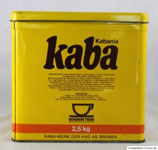 Große Kaba Kabania Kakau Blechdose Milch Kaba der Plantagentrank