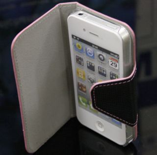 iPhone 4 4G 4S Book Style Handy Leder Tasche Leather Case Hülle Etui