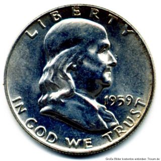 USA   FRANKLIN LIBERTY BELL   Half Dollar 1959   unc.   .900 SILBER