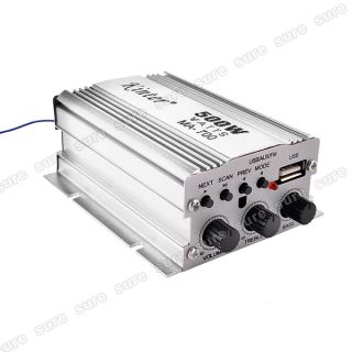 Mini Auto Verstaerker Amplifier HiFi Stereo 2Kanaele 500W mit FM USB