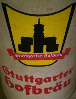 alter Bierkrug Maßkrug Stuttgarter Hofbräu *