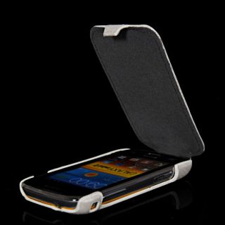 Carbon Leder Tasche Flip Case Hülle Etui Schale für Samsung S6500