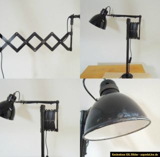 Art Deco Scherenlampe Emaille Bauhaus Industrielampe Schreibtischlampe