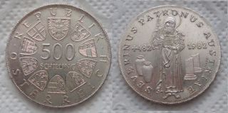 Silbermünze 500 Schilling SEVERINUS PATRONUS (489)